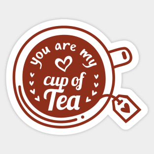 You Are My Cup of Tea Valentine Sticker